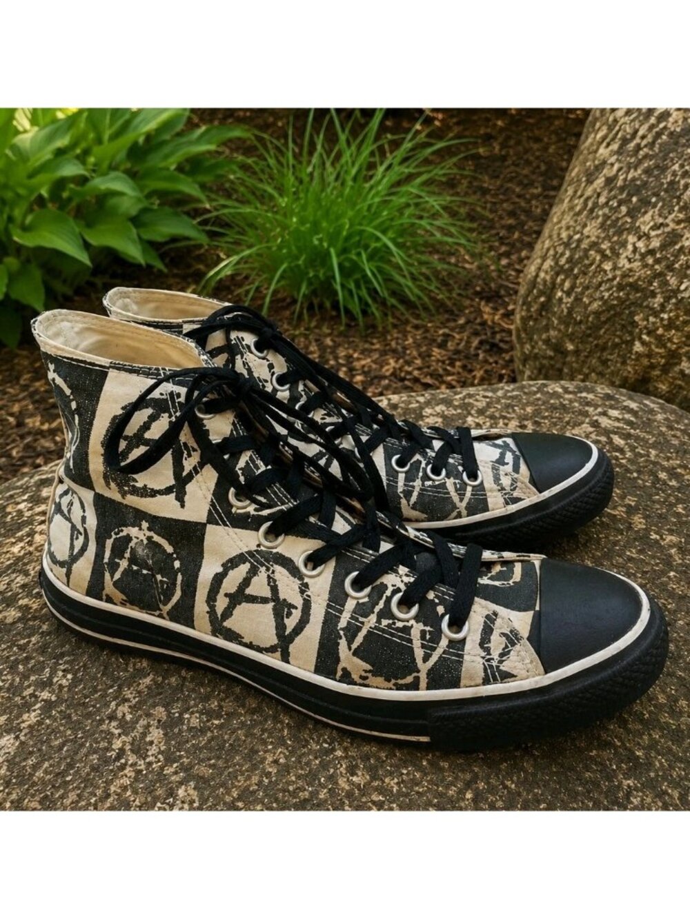 Rare Converse Chuck Taylor All Star High Tops Anarchy Men's 9 Women's 11 - Picture 1 of 9